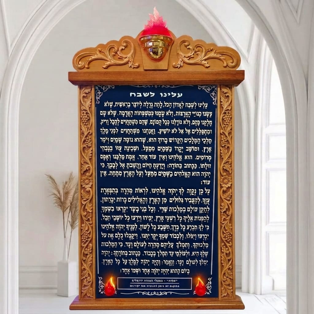Aleinu Leshabeach - Carved Frame