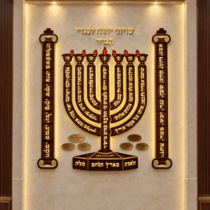 לוח למנצח צורת מנורה עם שויתי מרחף