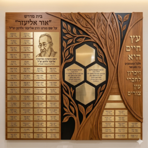 לוח תורמים והנצחות בעיצוב מיוחד