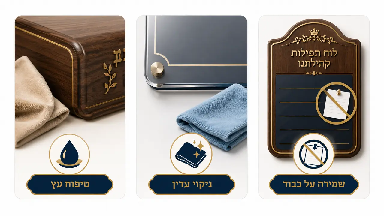 תחזוקה נכונה של לוחות תפילה ושלטי קודש לאורך שנים