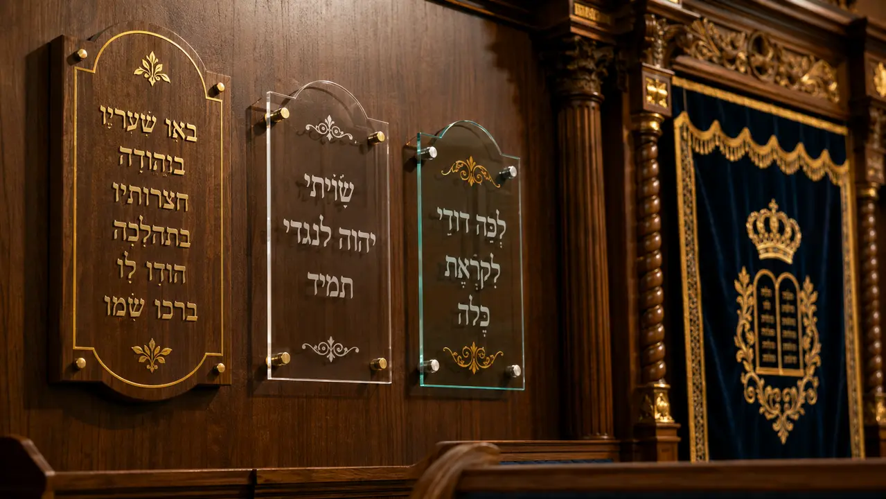 כיצד לבחור ולהזמין לוחות תפילה לבית כנסת