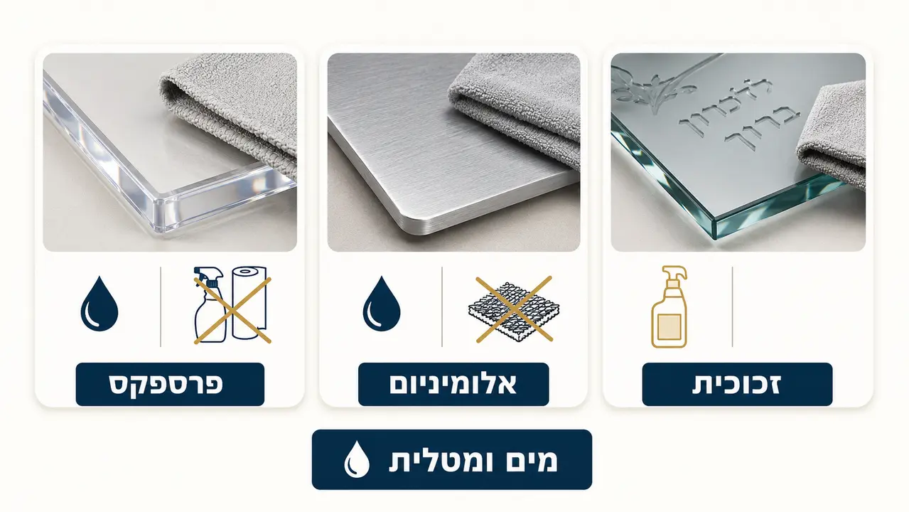 ניקוי ותחזוקה של לוח הנצחה בבית הכנסת